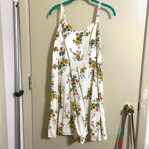 Cream Floral Sundress Size L
